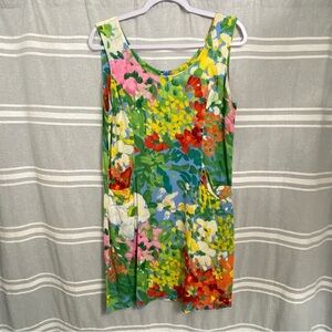 JAMS WORLD / VTG Multi Colored Floral Sleeveless Dress Size 9
